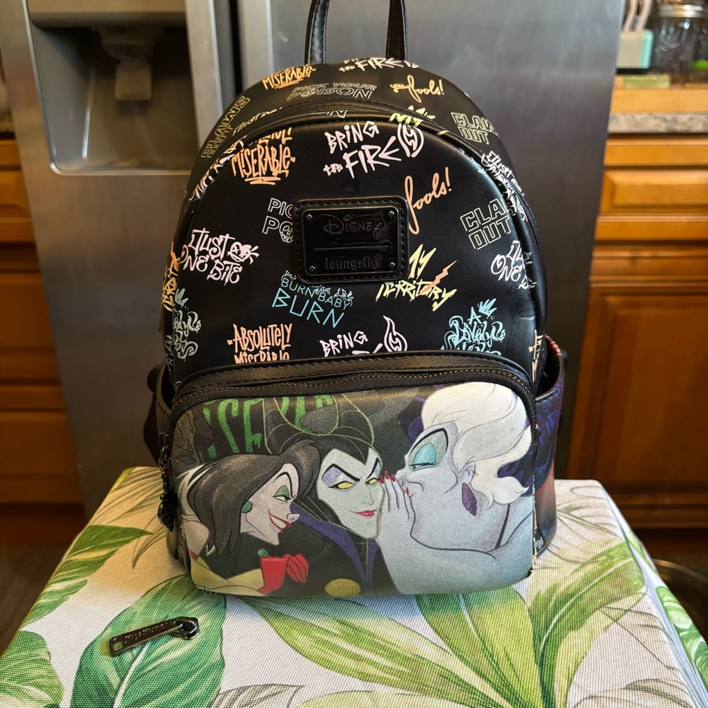 retired Loungefly Villains Club mini backpack